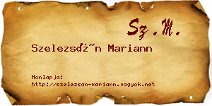 Szelezsán Mariann névjegykártya